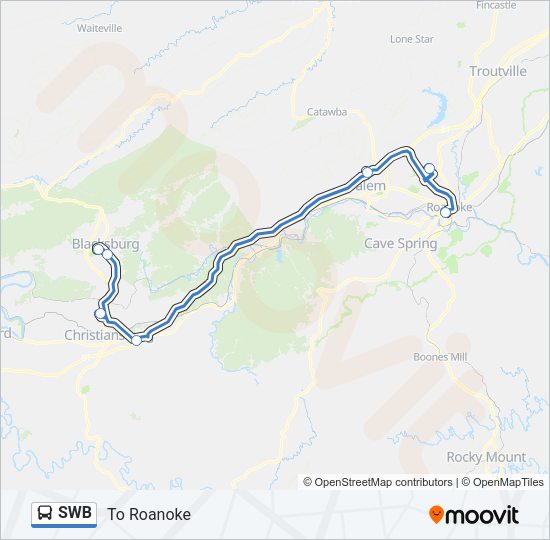 SWB Bus Line Map