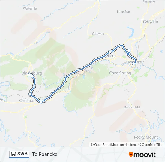 SWB Bus Line Map