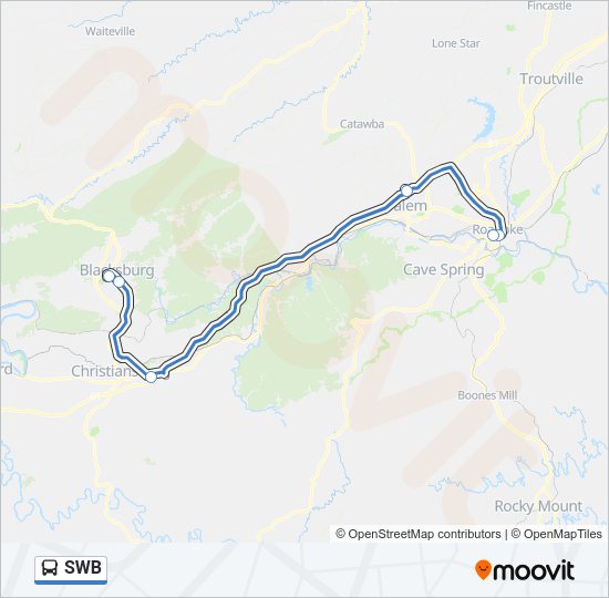 SWB Bus Line Map