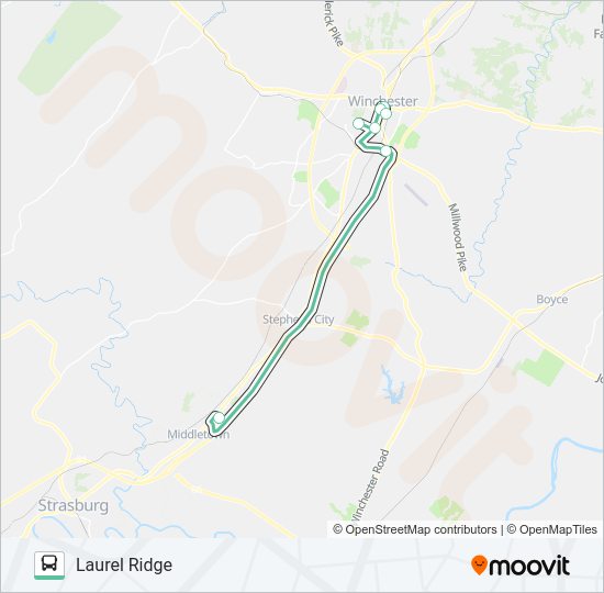 LAUREL RIDGE Bus Line Map