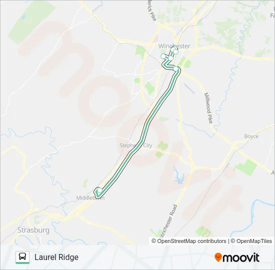 LAUREL RIDGE Bus Line Map