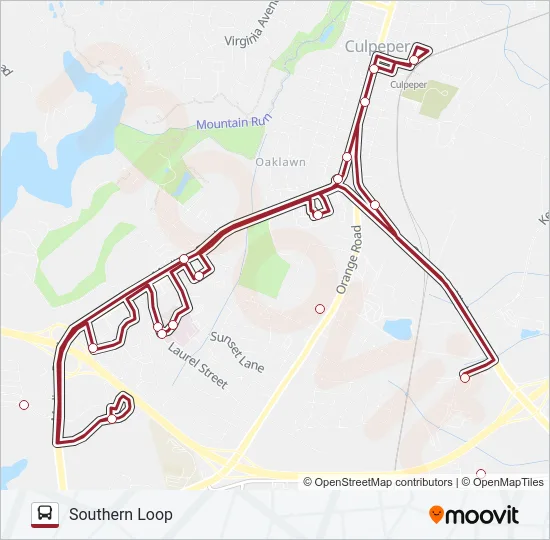 CULPEPER TROLLEY Bus Line Map
