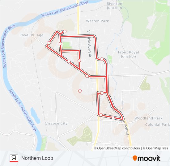 FRONT ROYAL TROLLEY Bus Line Map