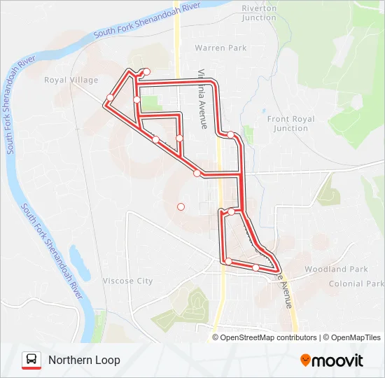 FRONT ROYAL TROLLEY Bus Line Map