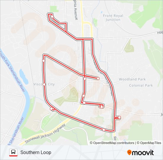 FRONT ROYAL TROLLEY Bus Line Map