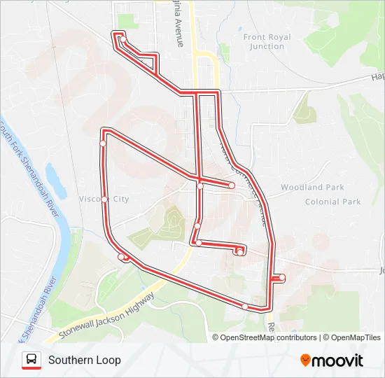 FRONT ROYAL TROLLEY Bus Line Map