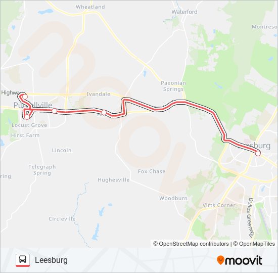 PURCELLVILLE CONNECTOR Bus Line Map