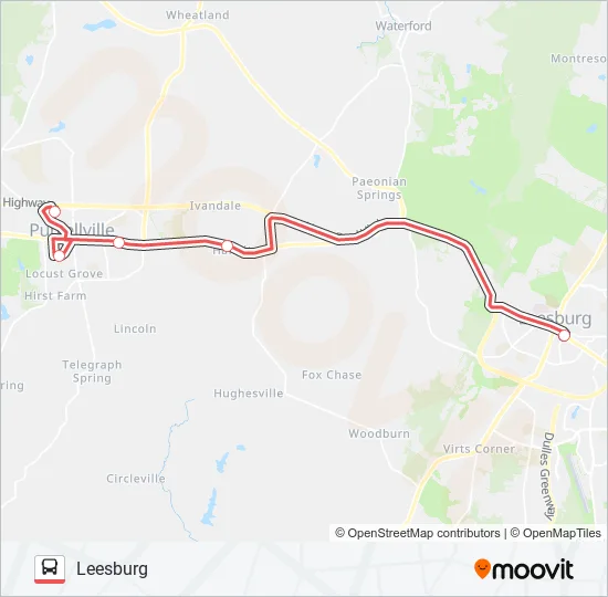 PURCELLVILLE CONNECTOR Bus Line Map