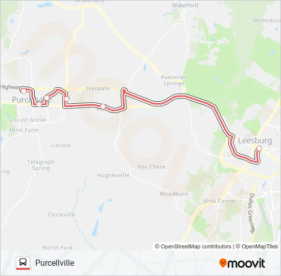 PURCELLVILLE CONNECTOR Bus Line Map