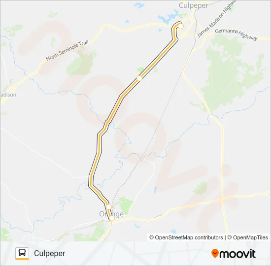 ORANGE/CULPEPER CONNECTOR Bus Line Map