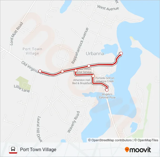 URBANNA TROLLEY Bus Line Map