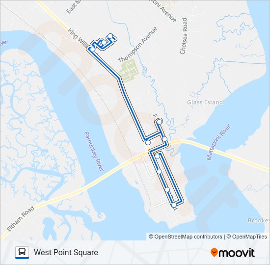 WEST POINT – PAPER TRAIL Bus Line Map