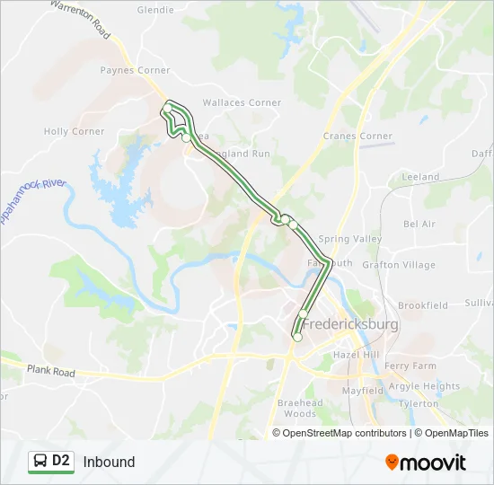 D2 Bus Line Map