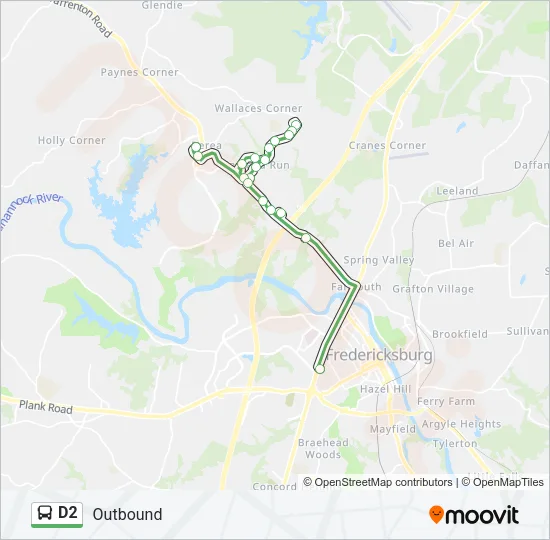 D2 Bus Line Map