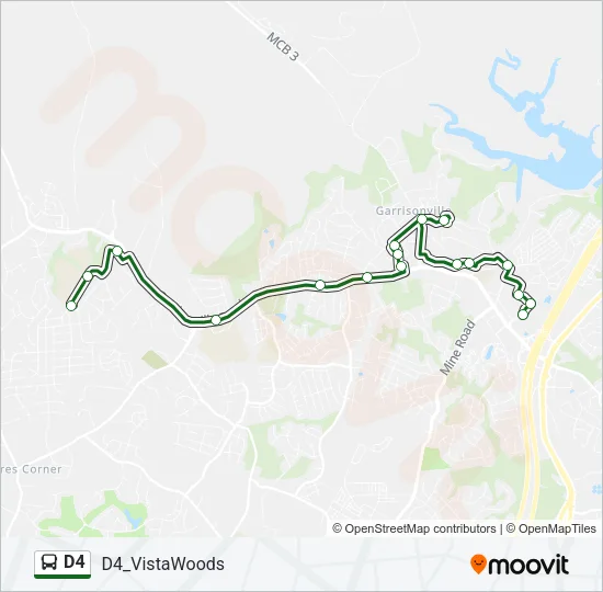 D4 Bus Line Map