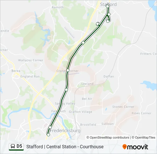 D5 Bus Line Map