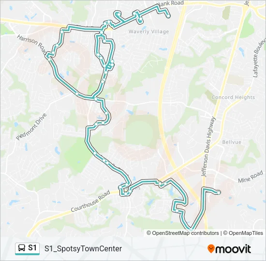 S1 Bus Line Map