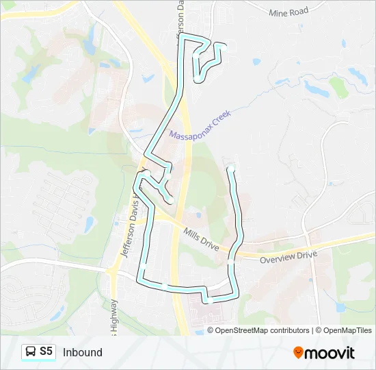 S5 Bus Line Map