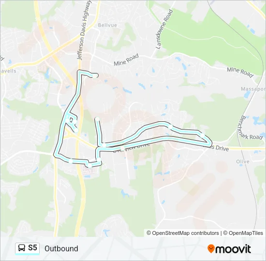 S5 Bus Line Map
