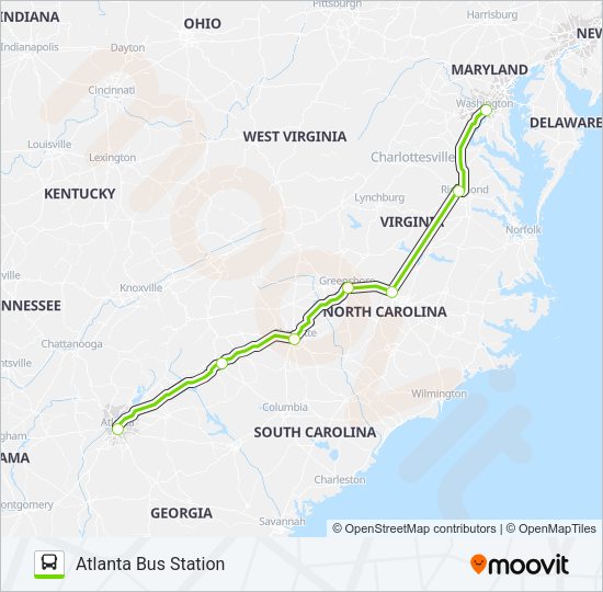 FLIXBUS 2470 Bus Line Map