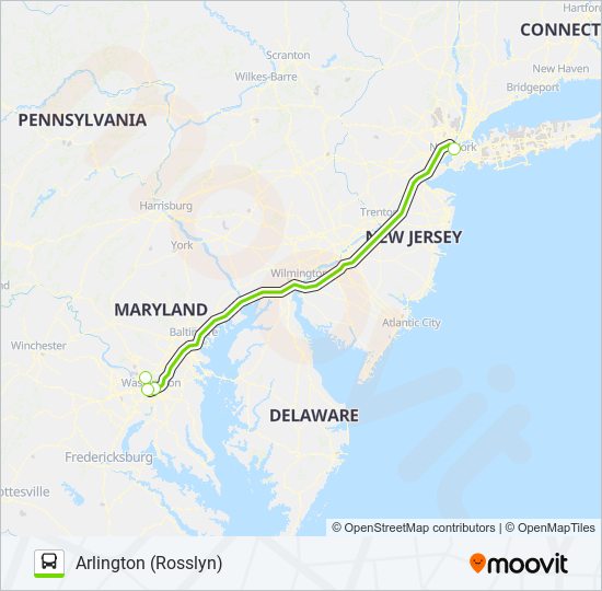 Mapa de FLIXBUS 2601 de autobús