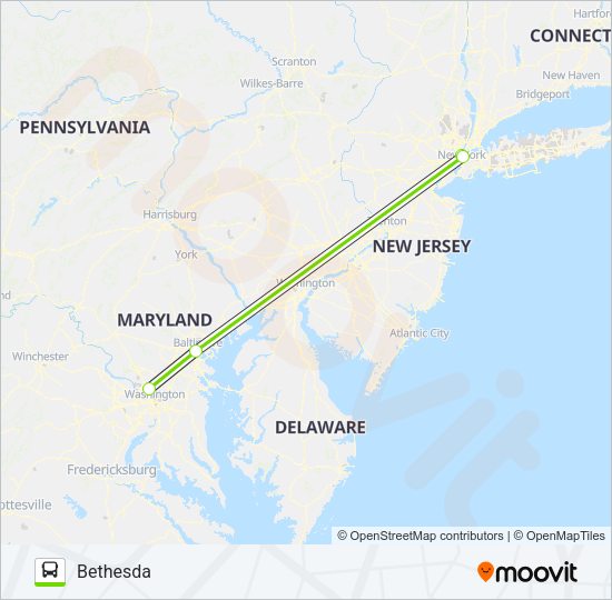 FLIXBUS 2601 Bus Line Map