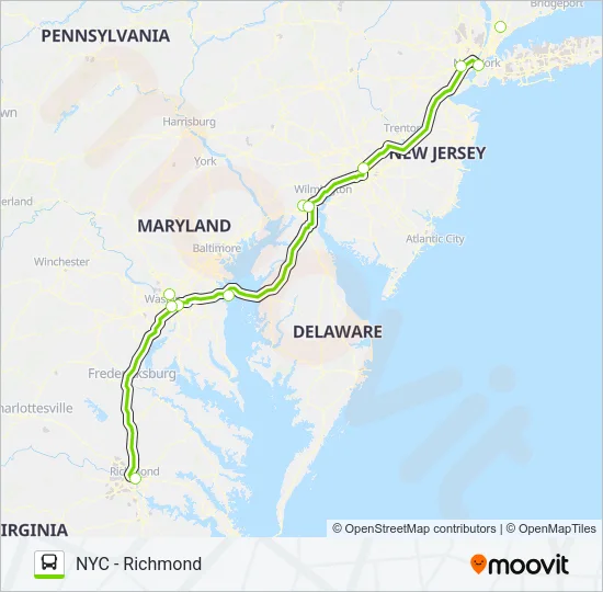 FLIXBUS 2605  Line Map