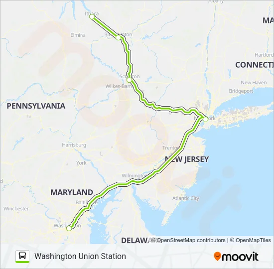 FLIXBUS 2682 Bus Line Map