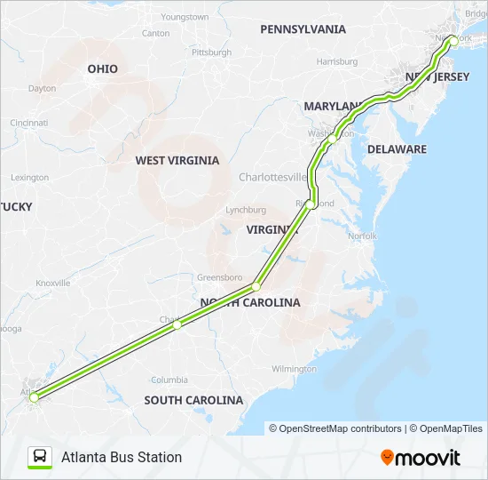 FLIXBUS N2470 Bus Line Map