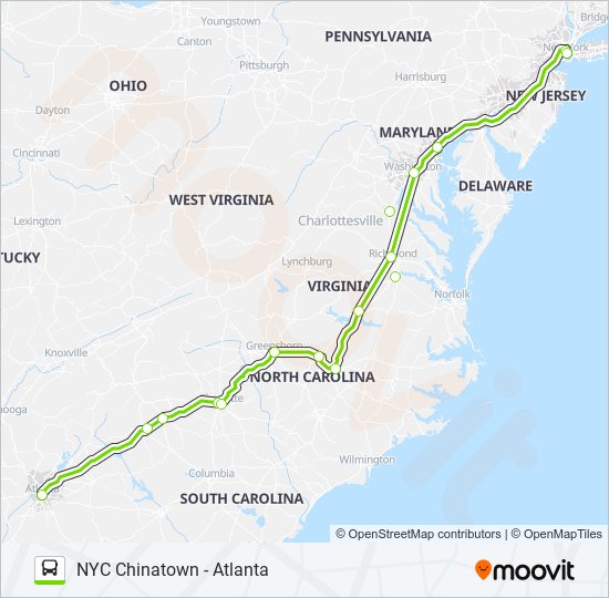 Mapa de FLIXBUS N2471 de autobús