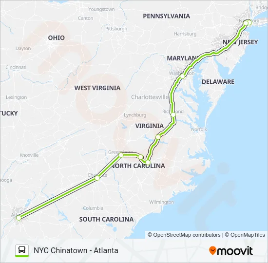 FLIXBUS N2471 Bus Line Map