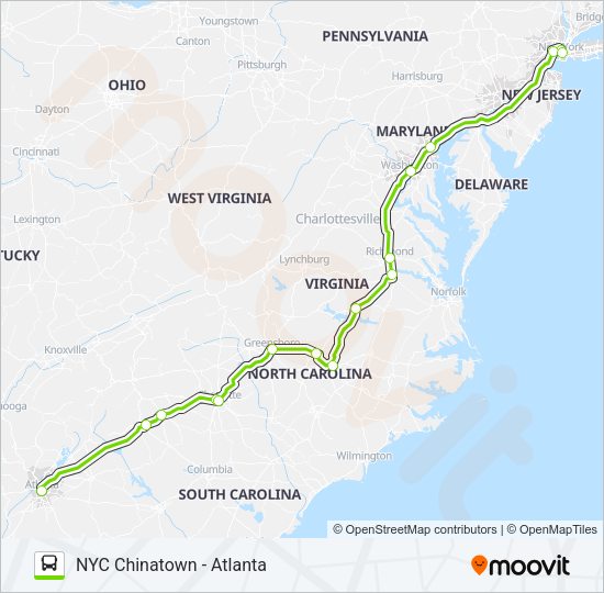 FLIXBUS N2471 Bus Line Map
