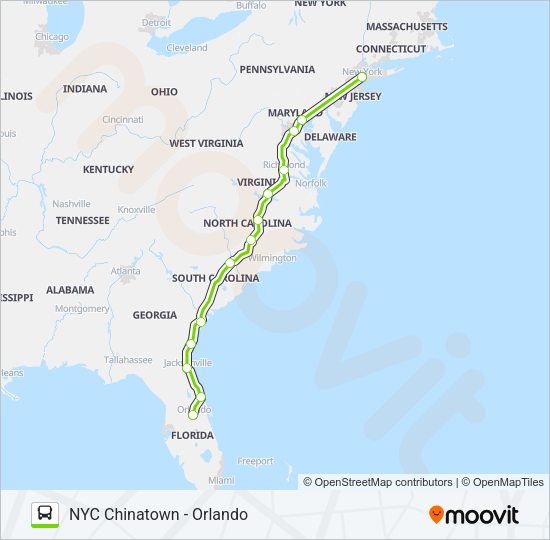 FLIXBUS N2472 Bus Line Map