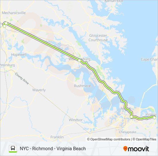 FLIXBUS N2601 Bus Line Map