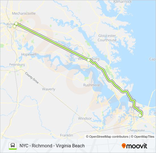 FLIXBUS N2601 Bus Line Map