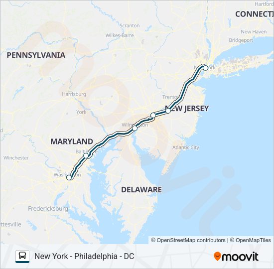 GREYHOUND US0305 Bus Line Map