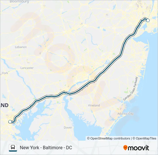 GREYHOUND US0310 Bus Line Map