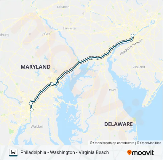 GREYHOUND US0350 Bus Line Map