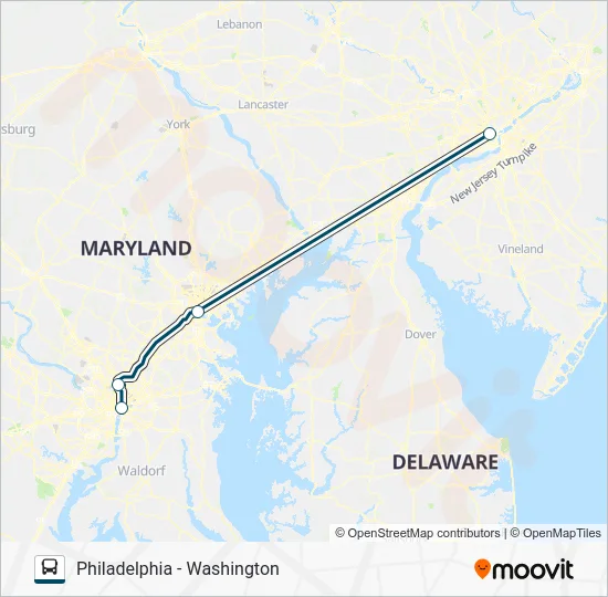 GREYHOUND US0350 Bus Line Map