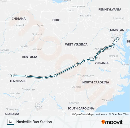 GREYHOUND US0600 Bus Line Map