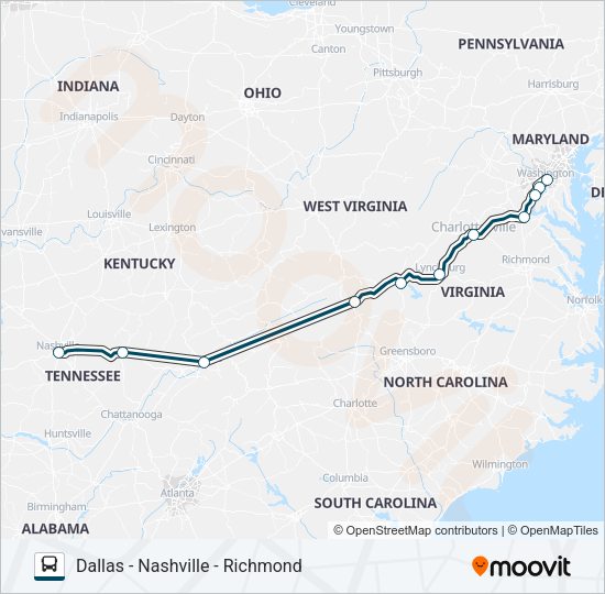 GREYHOUND US0600 Bus Line Map