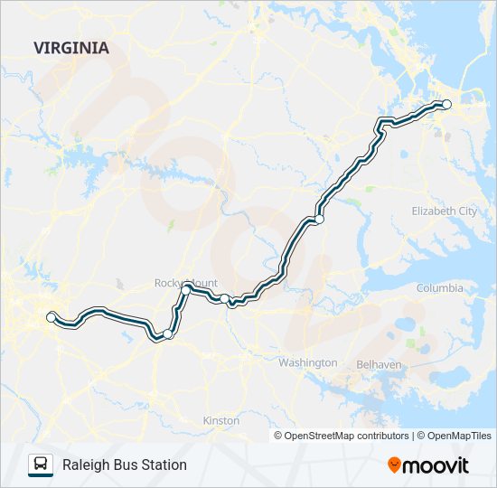 GREYHOUND US0654S Bus Line Map