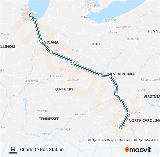 greyhound us0140 Route: Schedules, Stops & Maps - Charlotte Bus Station ...