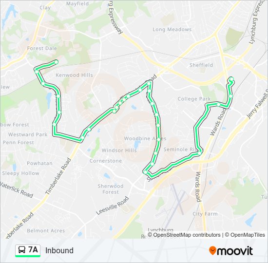 7A Bus Line Map