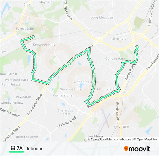7A Bus Line Map