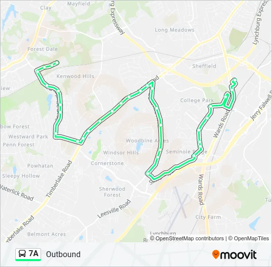 7A Bus Line Map