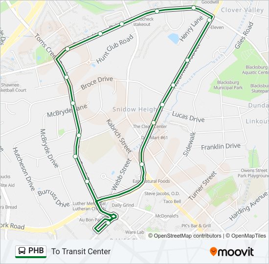 PHB Bus Line Map