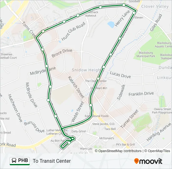 PHB Bus Line Map