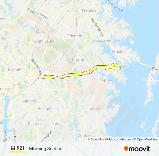 921 Bus Line Map