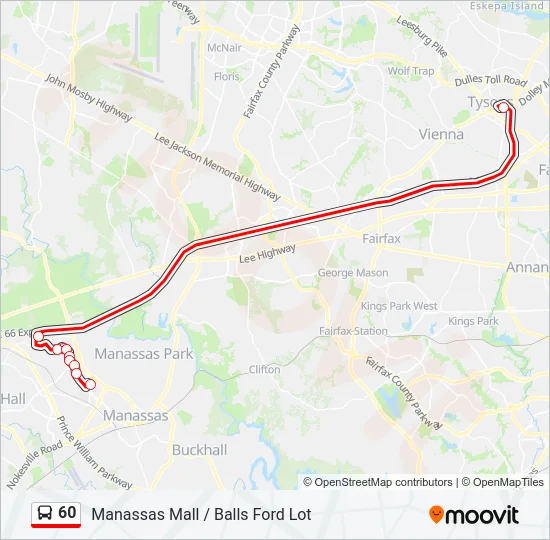 60 Bus Line Map